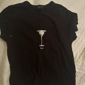 Urban Outfitters martini graphic baby tee